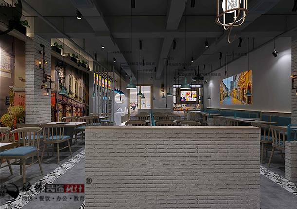 銀川韓式烤肉店設計效果圖|镹臻設計